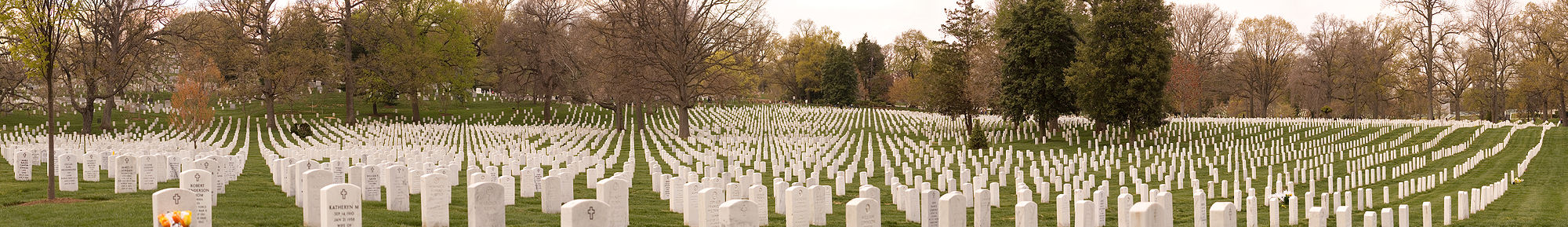 Panorama einer Sektion des Arlington National Cemetery