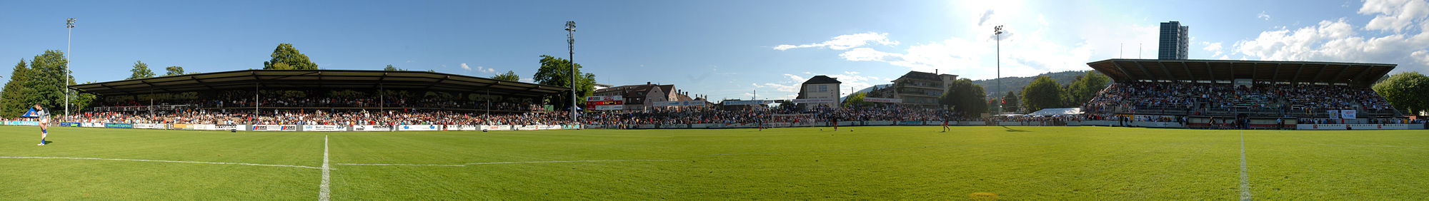Panorama Stadion Gurzelen, Aufstiegsspiel FC Biel gegen den SC Cham (Juni 2007)