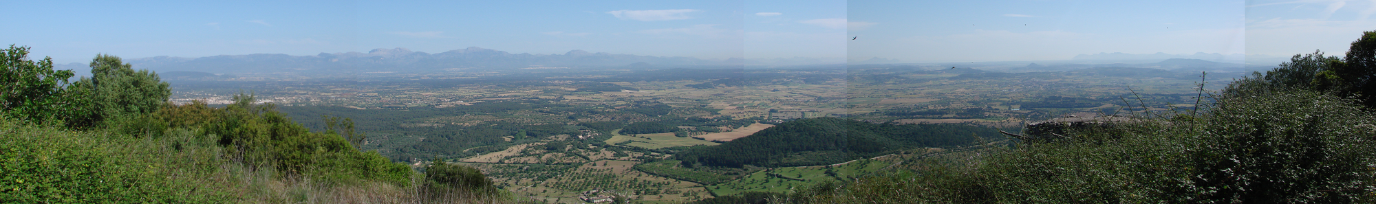 Panoramabild in Richtung Tramuntana-Gebirge