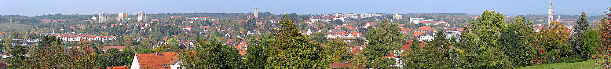 Panorama Freising (gesehen vom Weihenstephaner Berg)