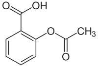 Struktur von Acetylsalicylsäure