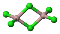 Strukturformel des Dimeren des Aluminiumchlorids (Gasphase)
