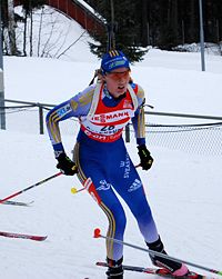 Anna Maria Nilsson während der WM 2008 in Östersund