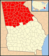 Karte Erzbistum Atlanta