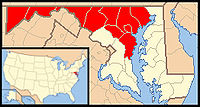 Karte Erzbistum Baltimore