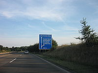 Die Autobahn vor der AS Kandel-Nord