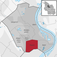 Lage des Stadtteils Nippes im Stadtbezirk Köln-Nippes