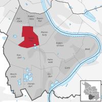 Lage des Stadtteils Raderthal im Stadtbezirk 2