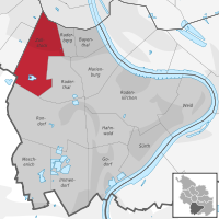 Lage des Stadtteils Zollstock im Stadtbezirk 2