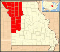 Karte Bistum Kansas City-Saint Joseph