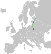 Verlauf der Europastraße 77