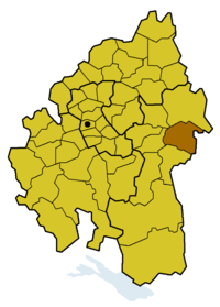 Lage des Kirchenbezirks Heidenheim innerhalb der Evang. Landeskirche in Württemberg