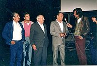 Fred Dengel, Fredy Dengel, Georg Dengel, Eddie Constantine, Freilichtkinotage Wiesbaden(August 1986)