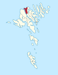 Eiði auf der Färöerkarte