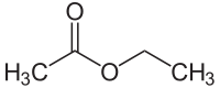Strukturformel von Ethylacetat