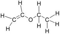 Strukturformel von Ethylvinylether
