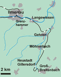 Strecke der Bahnstrecke Ilmenau–Großbreitenbach