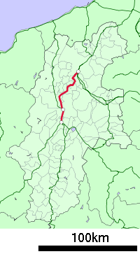 Strecke der Shinonoi-Linie