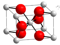 Kristallstruktur von Blei(IV)-oxid (Rutil)