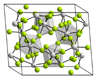 Kristallstruktur von Uran(IV)-fluorid