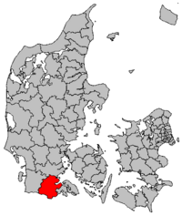 Lage von Aabenraa Kommune in Dänemark