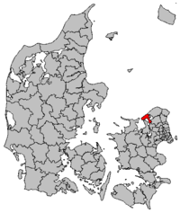 Lage von Halsnæs Kommune in Dänemark