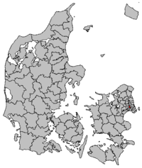 Lage von Rødovre Kommune in Dänemark
