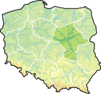Lage der Woiwodschaft Masowien in Polen