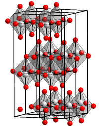Kristallstruktur von Molybdän(VI)-oxid