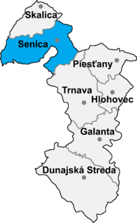 Okres Senica in der Slowakei