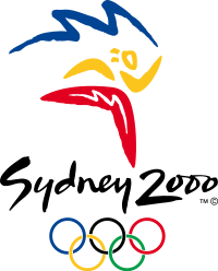 Logo der Olympischen Spiele 2000 mit den Olympischen Ringen
