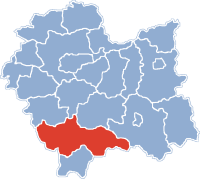Lage des Powiat in Kleinpolen