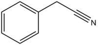 Strukturformel von Phenylacetonitril