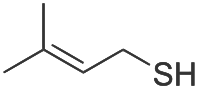 Struktur von 3-Methyl-2-buten-1-thiol