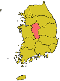 Karte Bistum Cheongju