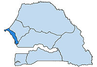 Karte Erzbistum Dakar