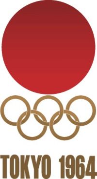 Logo der Olympischen Sommerspiele 1964 mit den Olympischen Ringen