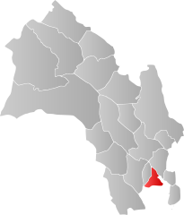 Lage der Kommune in der Provinz Buskerud