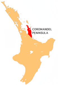 Karte von Coromandel Peninsula