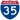 Straßenschild der I-35