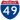 Straßenschild der I-49