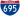 Straßenschild der I-695