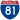 Straßenschild der I-81