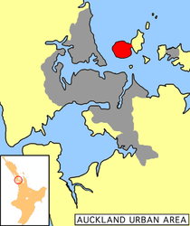 Lage von Rangitoto Island