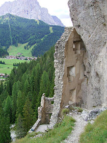 Burgruine Wolkenstein - Die Talwand