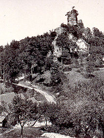 Die Burgruine um 1900