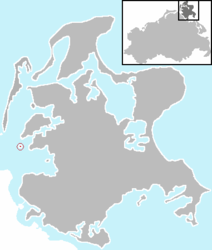 Lage der Insel Heuwiese bei Rügen