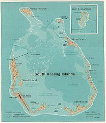 Lagekarte von Direction Island (oben rechts)