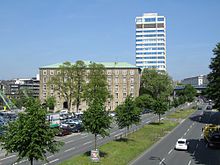 Bundesstraße 7 in Wuppertal(Bundesallee mit Stadtsparkasseund Industrie- und Handelskammer)