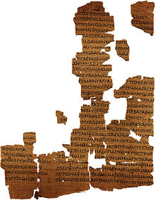 zusammengesetzte Fragmente des Empedokles-Papyrus